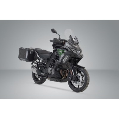 Kit valises aluminium noires TRAX ADV 45/45 litres pour Kawasaki Versys 1000/1100